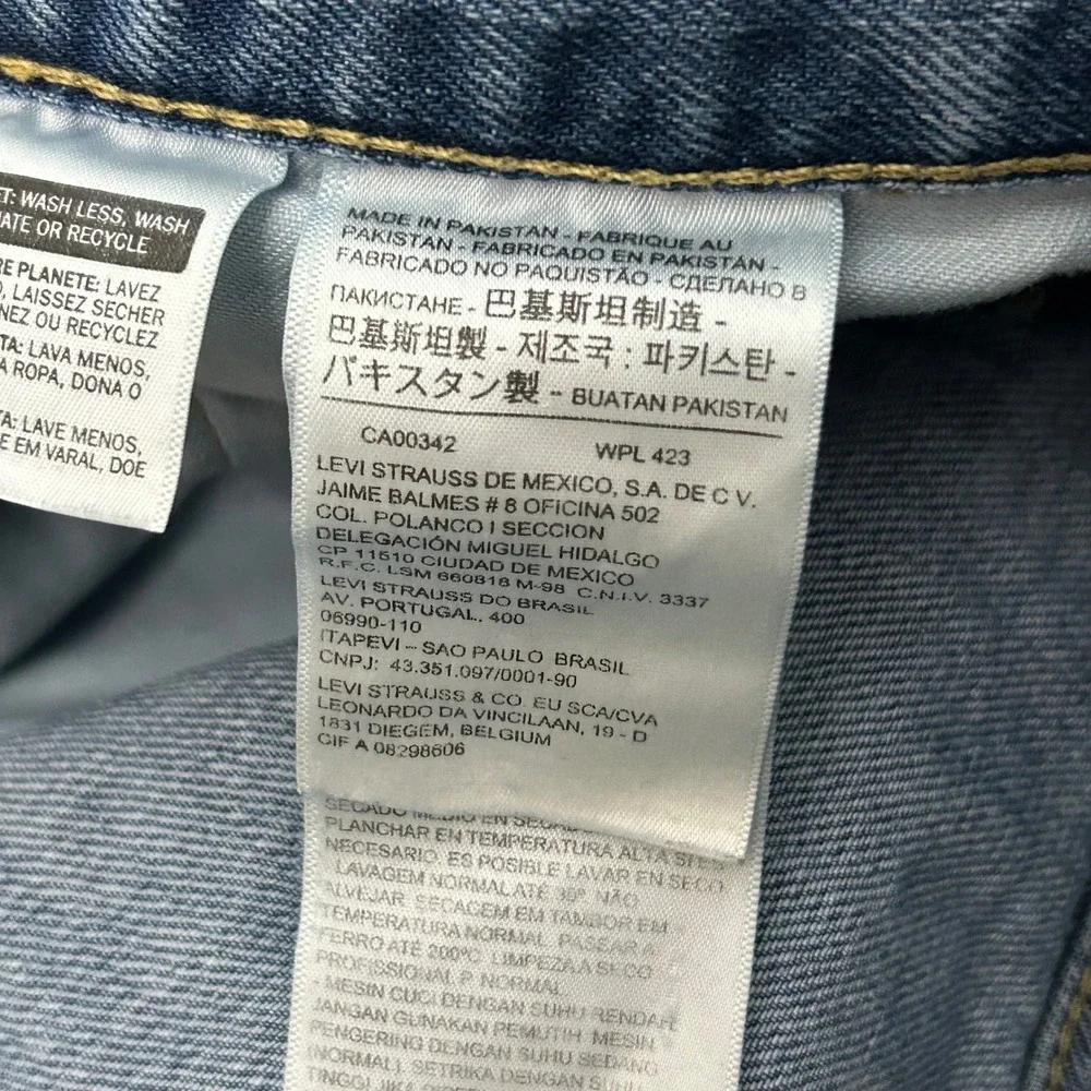 Levi's 505 Regular Fit Jeans 40x30 Blue‎ Mid Wash Straight Leg Denim Cotton